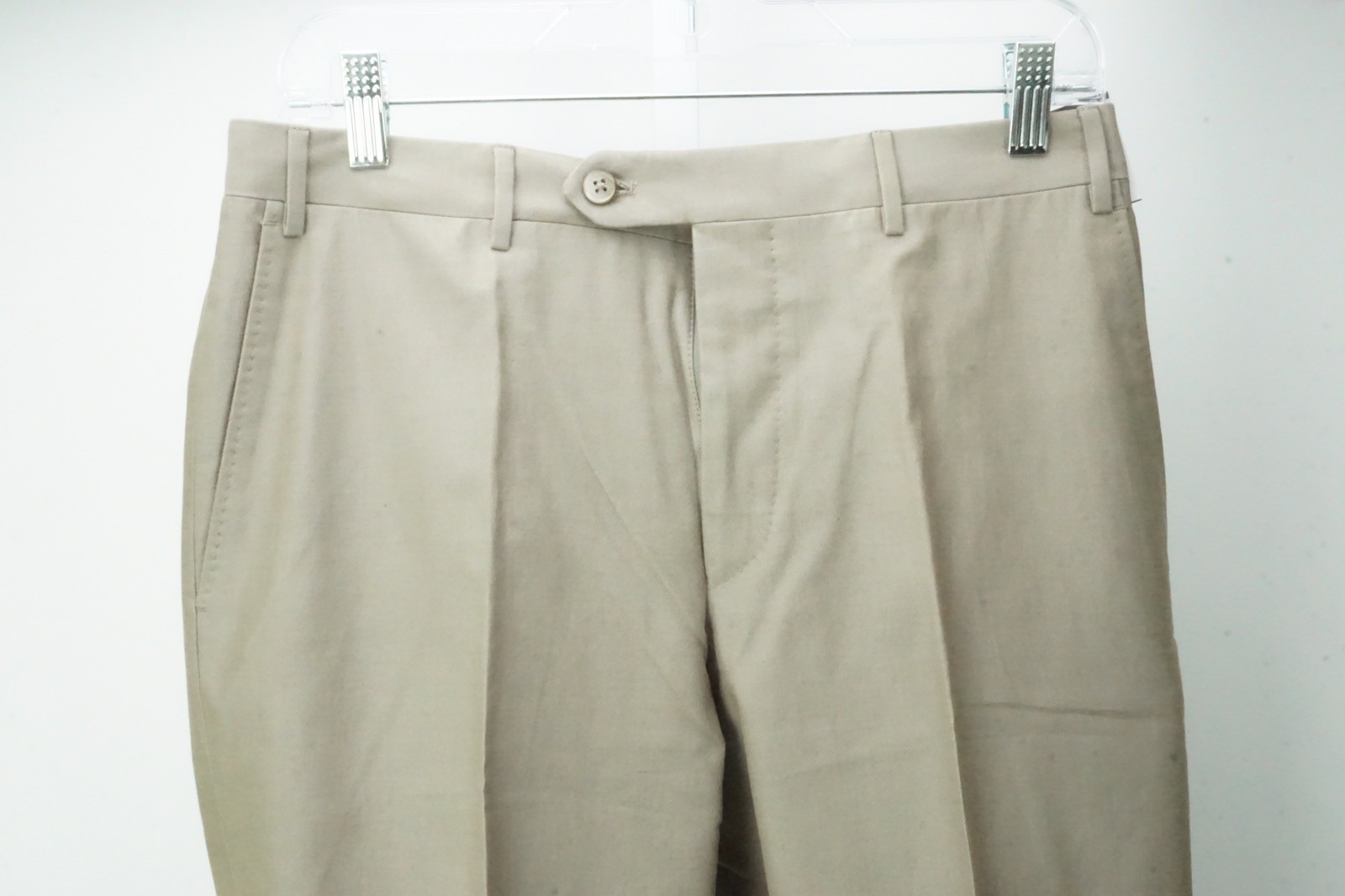 Corneliani Leader 100% Cotton Taupe Dress Pants Trousers 46 EU Brand NEW
