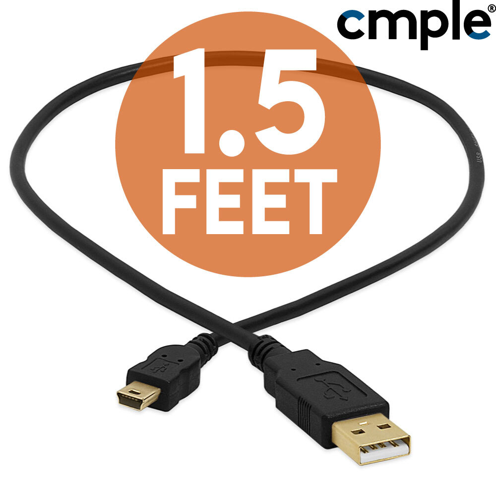 2 Pack Mini USB Cable USB Mini Data Lead Charging Cord Phone Camera PSP Arduino