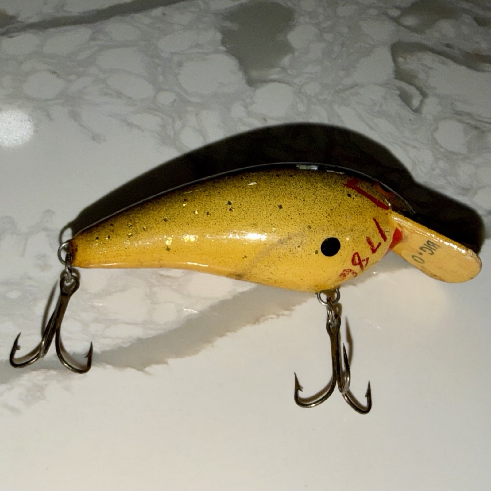 Vintage Fred C Young Hand Carved And Signed #1786 Big-O Crankbait