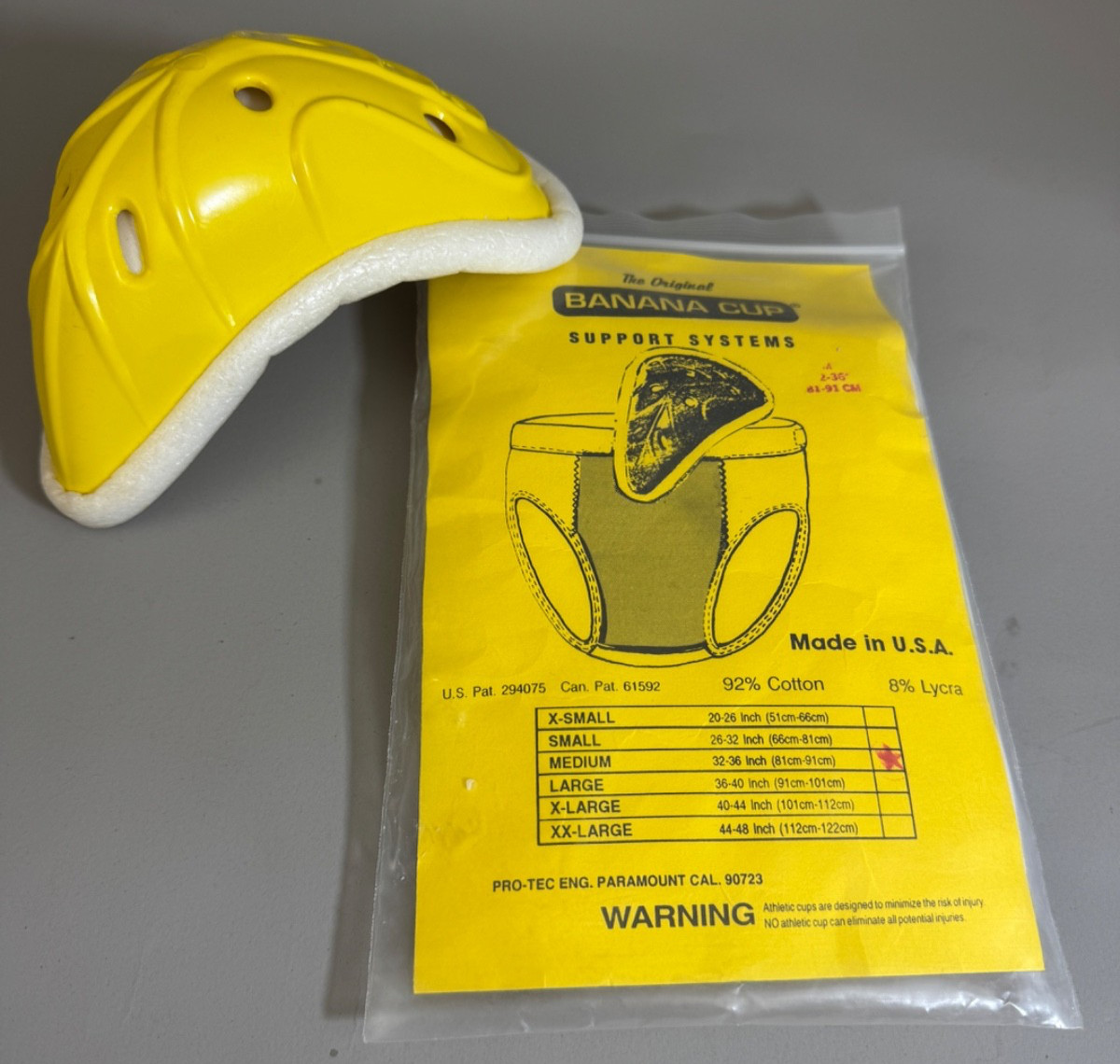Vintage Banana Cup Original Support System NOS Medium USA Jockstrap Rare