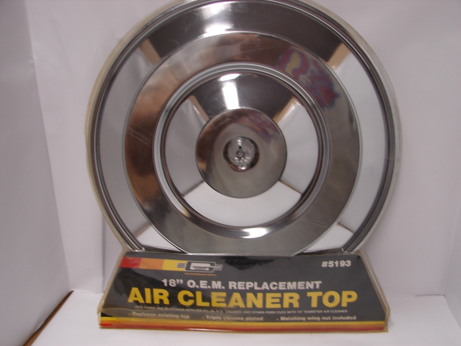 Mr. Gasket 1984-1985 FORD Mustang 5.0L Chrome Air Cleaner Top 18” 302 - NOS Nice