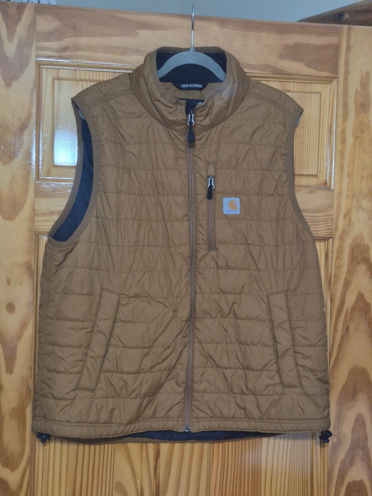 Carhartt Rain Defender Relaxed Fit Brown Quilted Vest XL Carhartt Rain Defender Relaxed Fit Brown Quilted Vest XL