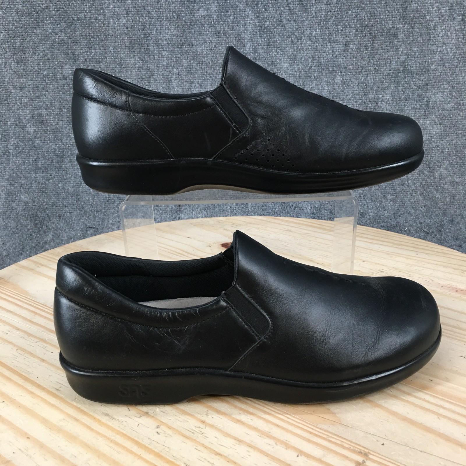 SAS Viva Shoes Womens 9 M Loafers Slip On Casual Comfort Low Top Round Toe Black