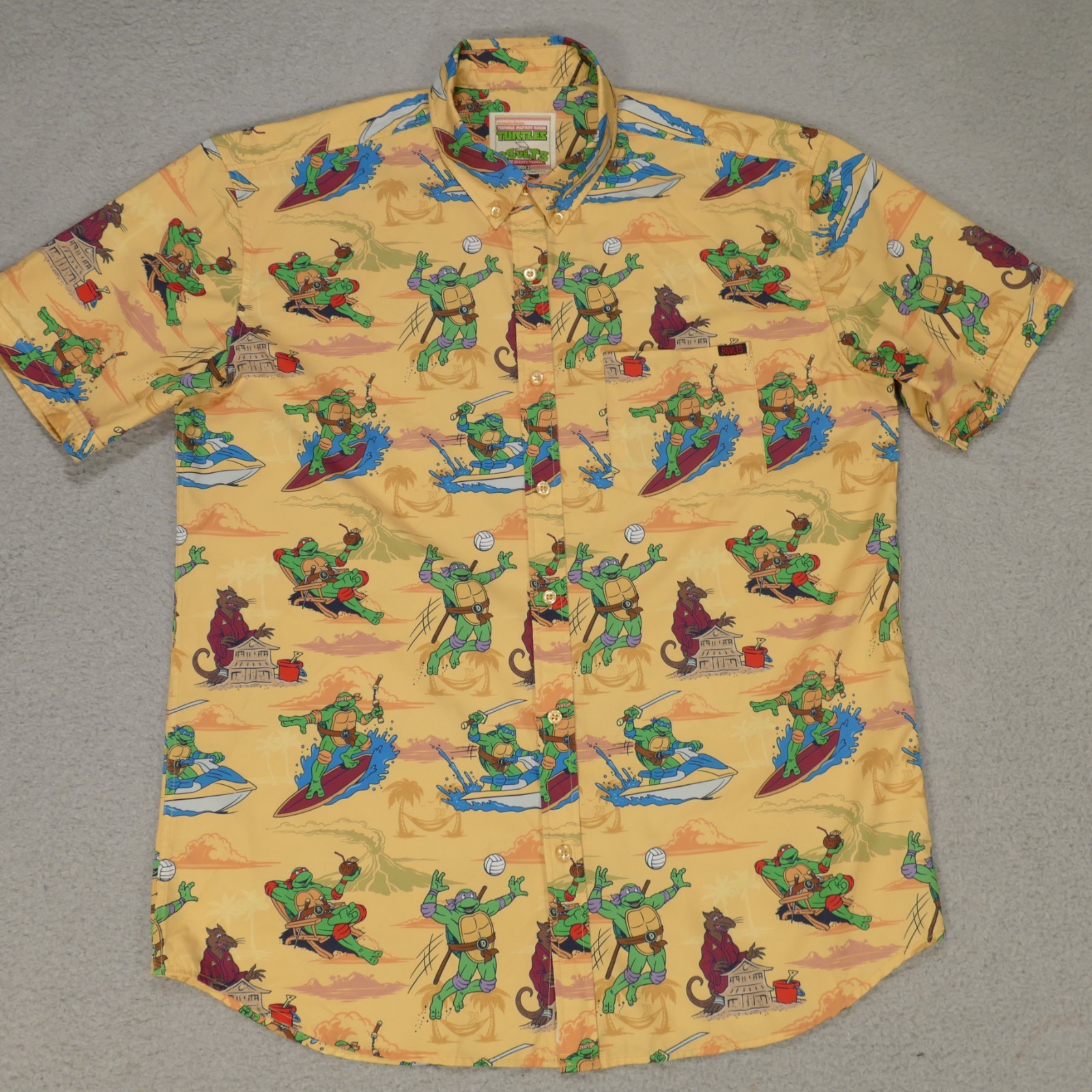 RSVLTS Teenage Mutant Ninja Turtles Nickelodeon Series 2 Shirt Button Up Men XL RSVLTS Teenage Mutant Ninja Turtles Nickelodeon Series 2 Shirt Button Up Men XL