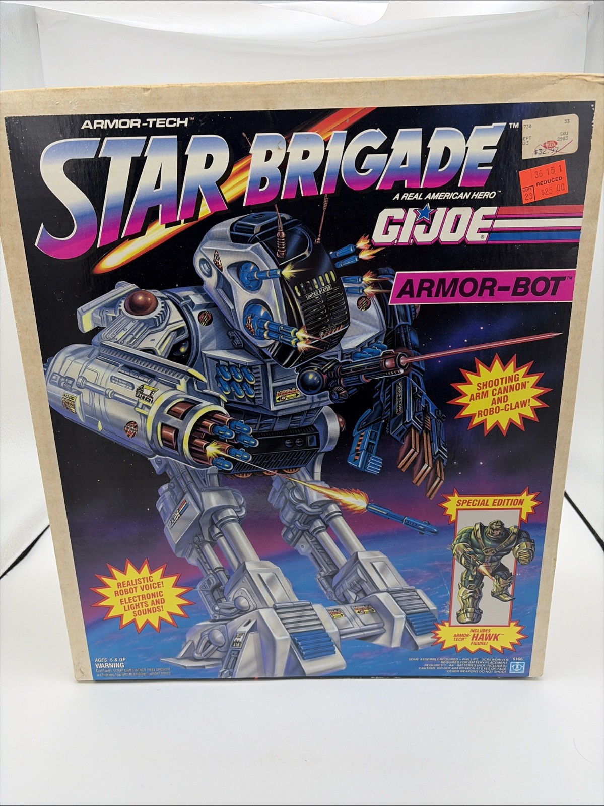 1993 Hasbro G.I.JOE ARAH Star Brigade Armor-Tech Armor-Bot with Hawk New Sealed