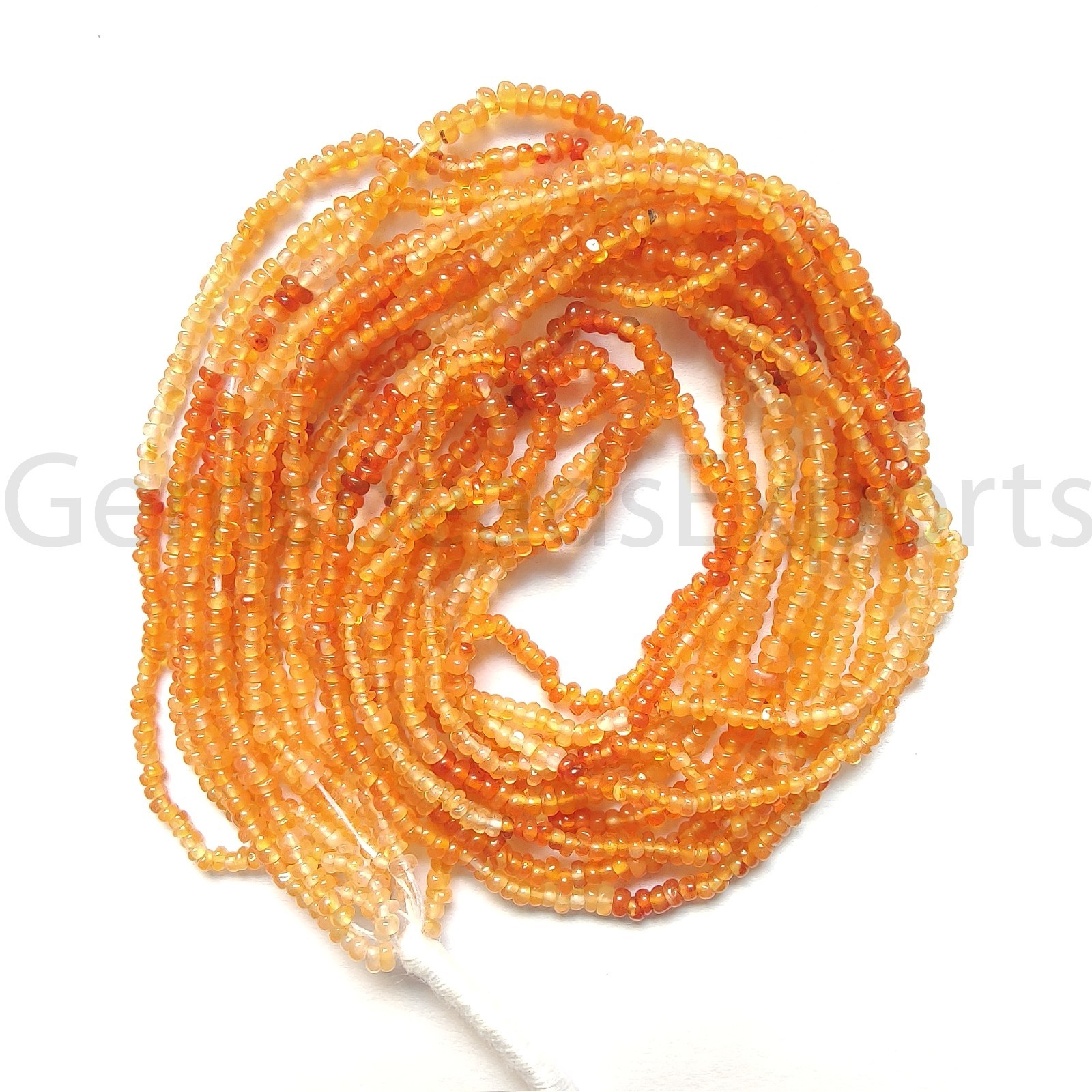 1.90-2.25 MM, Natural Shaded Carnelian Beads, Smooth-Plain Rondelle Cut Stone.