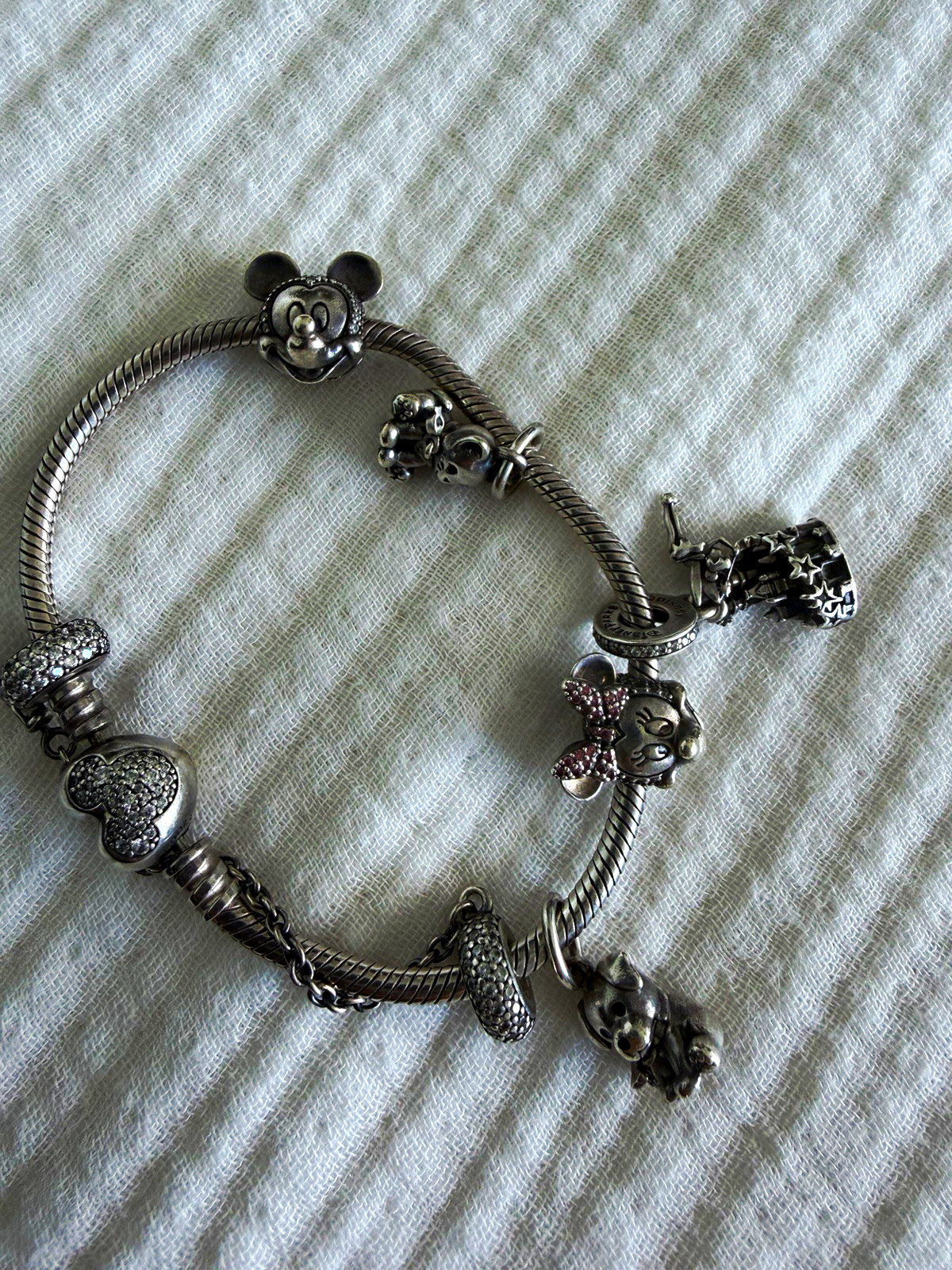 PANDORA Disney Mickey Mouse Charm Bracelet with Multiple Charms