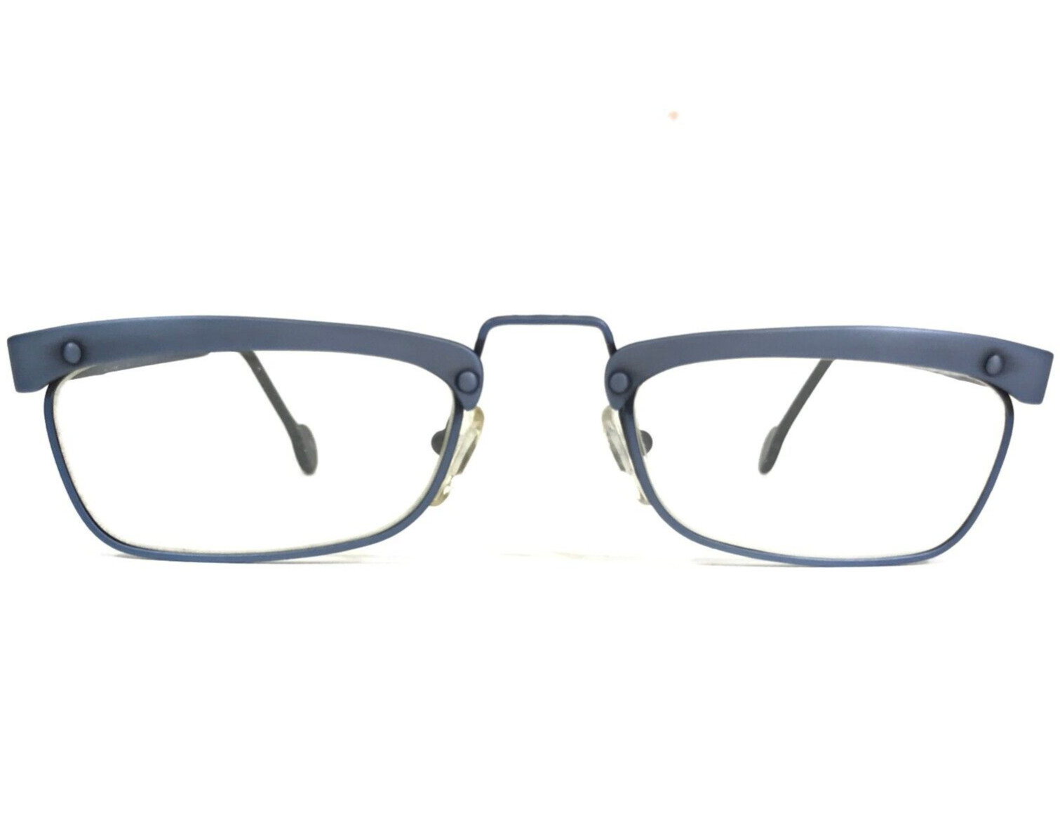 Vintage la Eyeworks Eyeglasses Frames YAB 422 Antique Blue Rectangular 50-20-140 Vintage la Eyeworks Eyeglasses Frames YAB 422 Antique Blue Rectangular 50-20-140