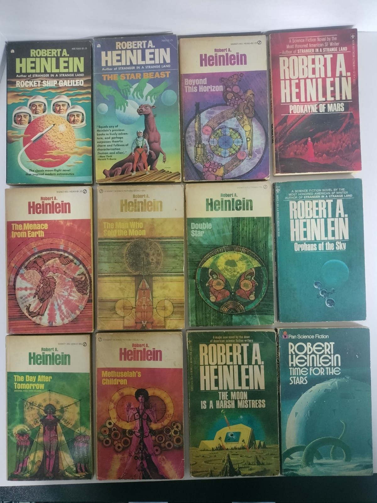 Lot of 12 Robert A Heinlein Vintage Paperback Books Sci-Fi Signet Ace Berkley 