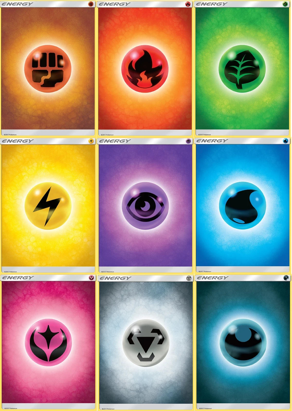 Pokemon TCG Basic Energy Cards Lots of 20 Per Type