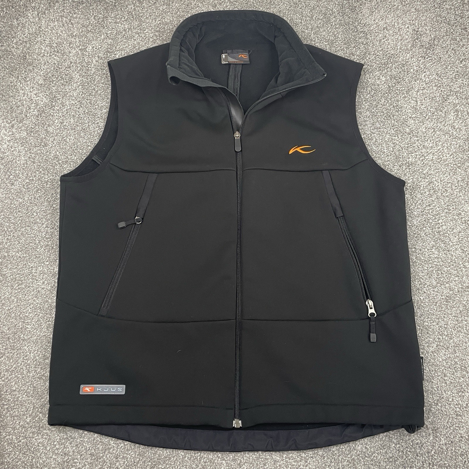 Kjus Windstopper Vest Men L Black Golf Full Zip Outdoors Sleeveless Systems Work