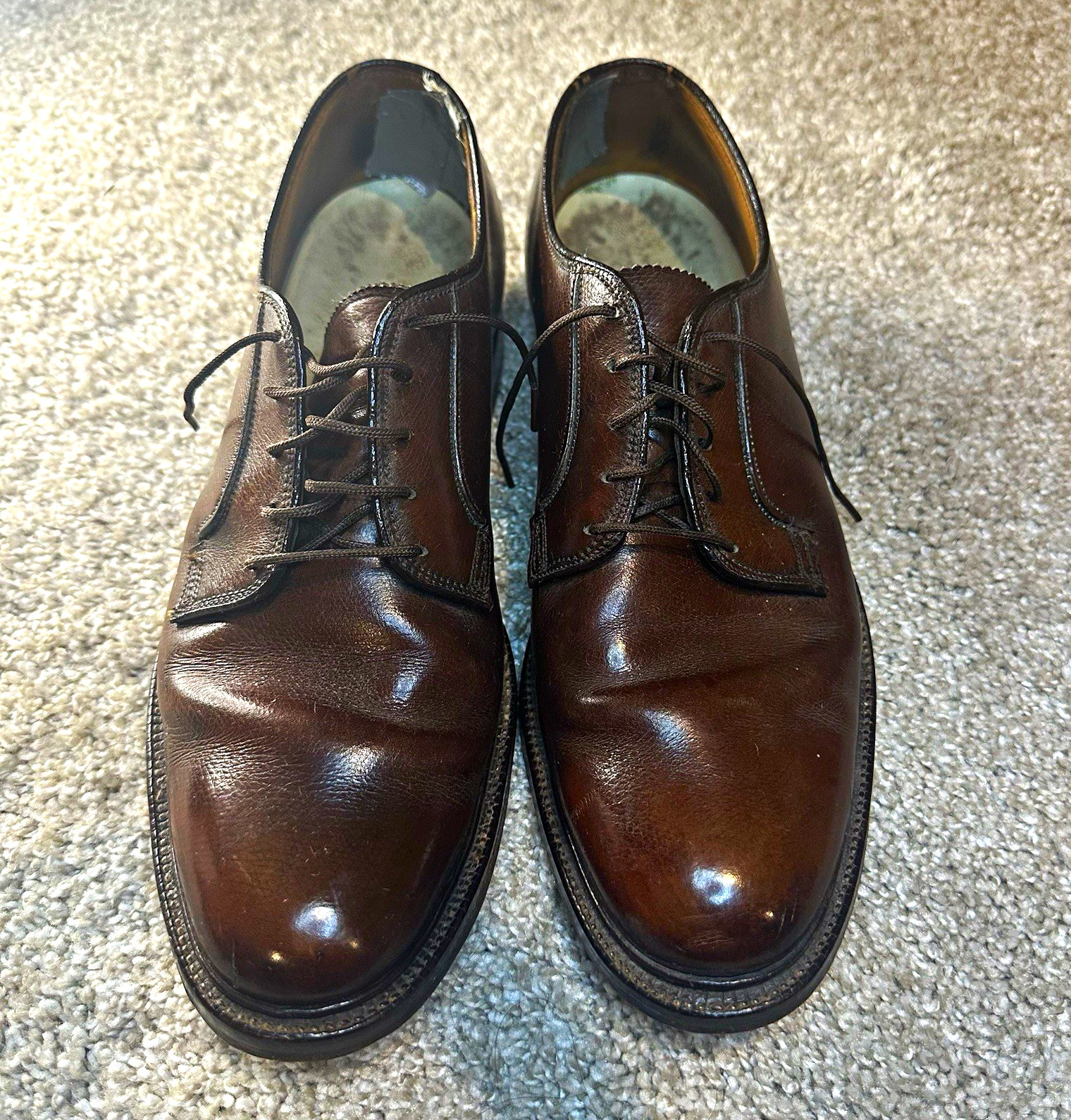 Vtg 1974 Florsheim Imperial Shell Cordovan PTB Dress Shoes Men\'s 9.5 B Cat\'s Paw