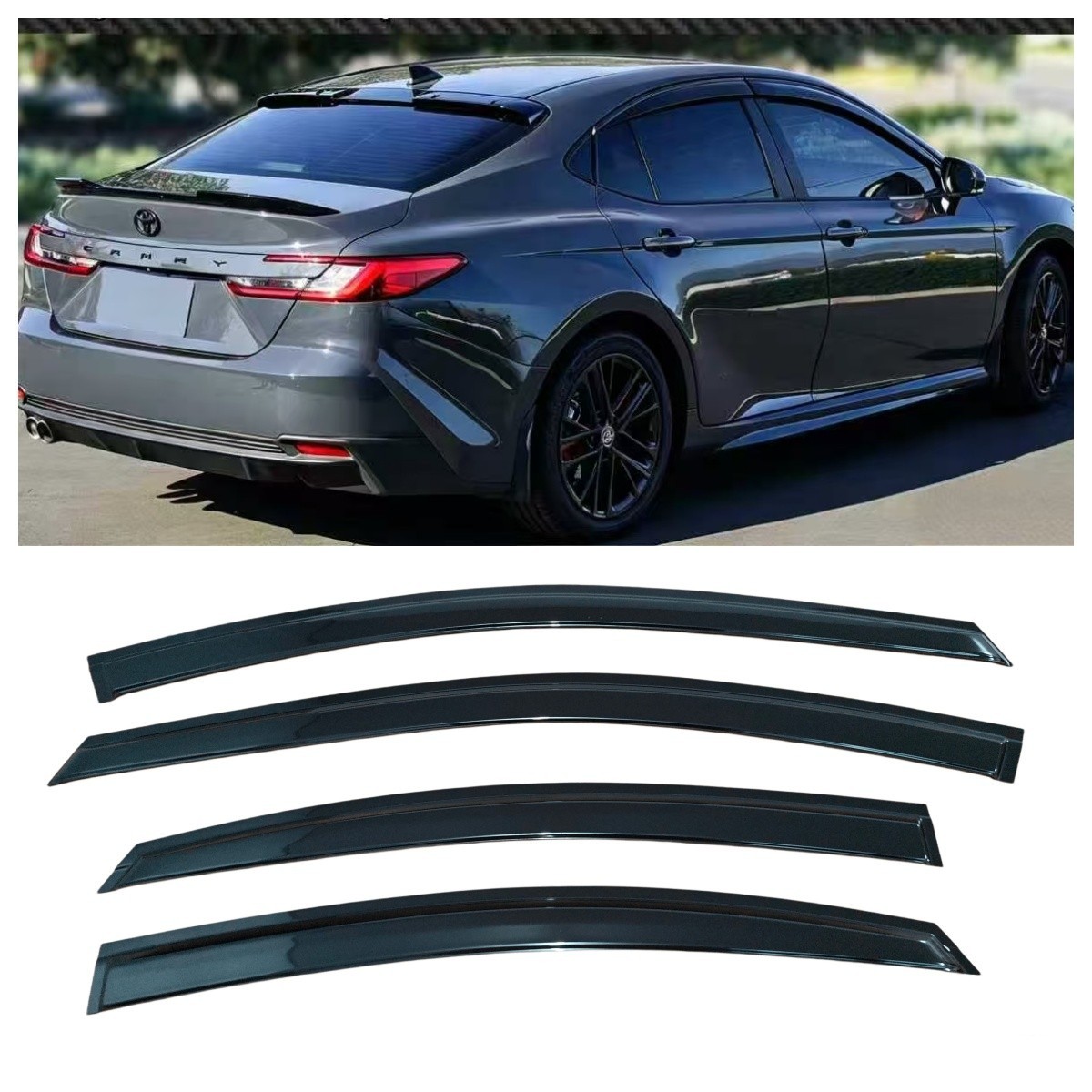For 2025-2026 Toyota Camry Style Window Visors Rain Guards Deflectors