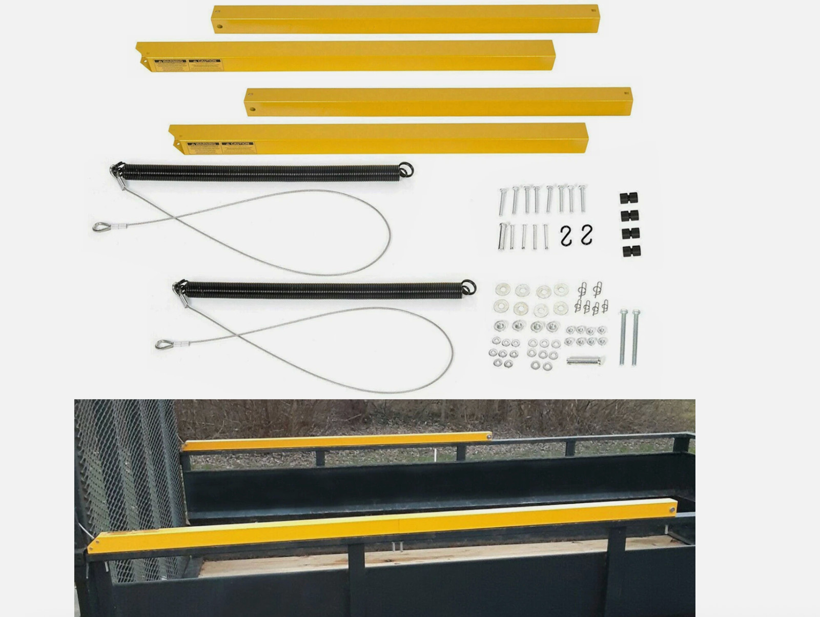 400 Pounds 2 Sided Trailer Tailgate Liftgate Ramp Lift Assist System Yellow New.