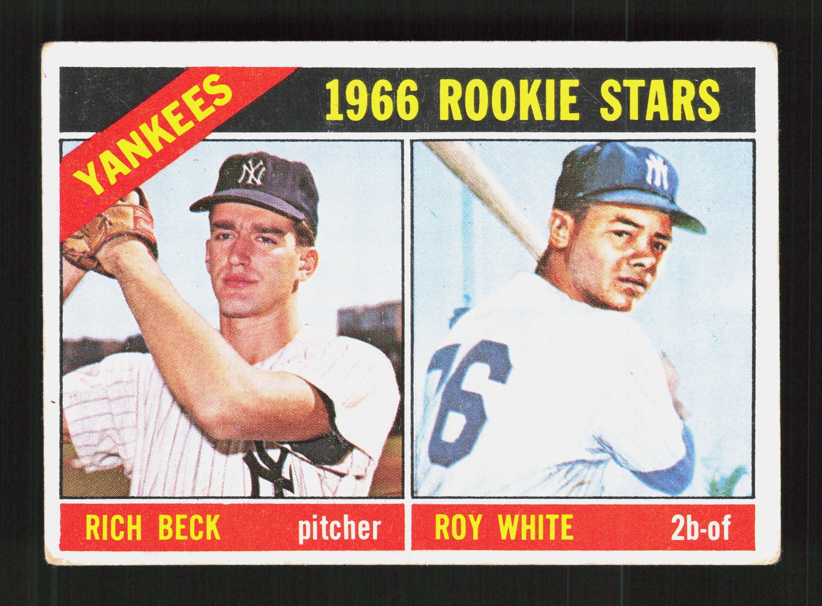 1966 Topps #234 Yankees 1966 Rookie Stars (Rich Beck / Roy White) 1966 Topps #234 Yankees 1966 Rookie Stars (Rich Beck / Roy White)
