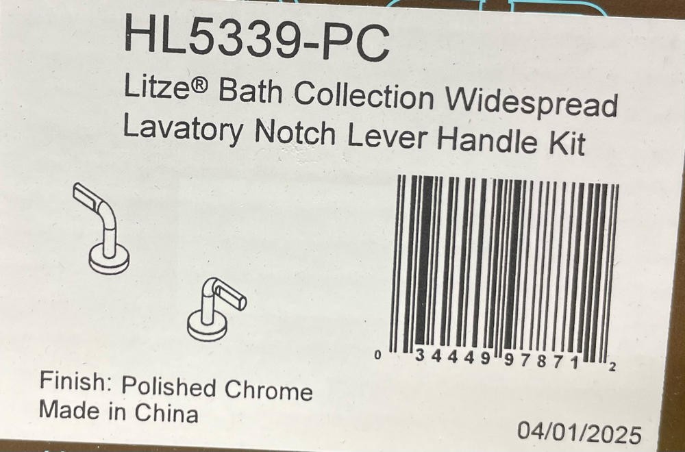 Brizo Litze HL5339-PC Notch Lever Handles,Chrome *READ*