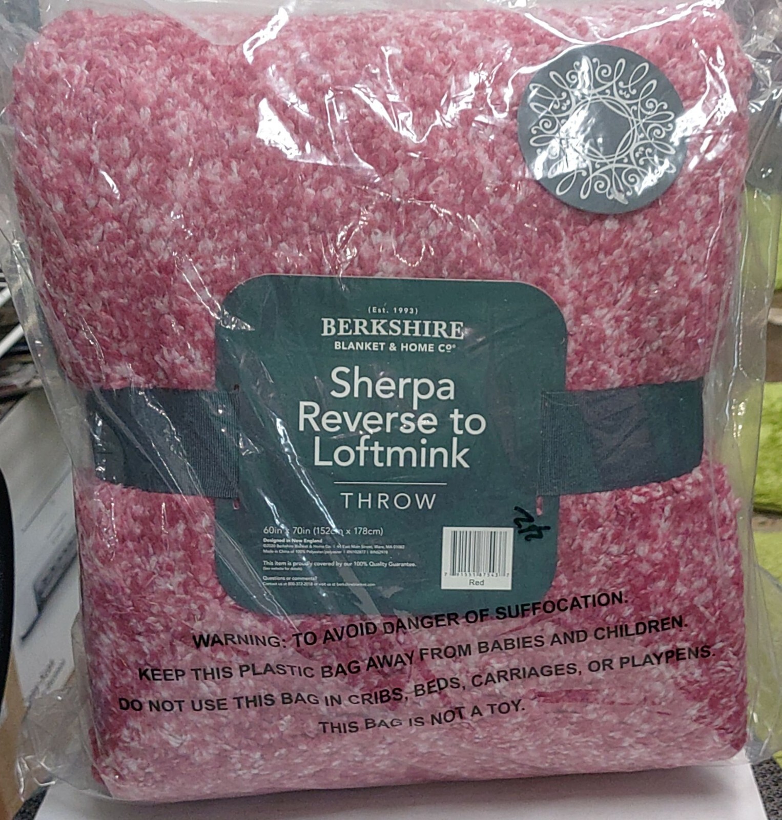 Berkshire Sherpa Reverse to Loftmink Throw 60\