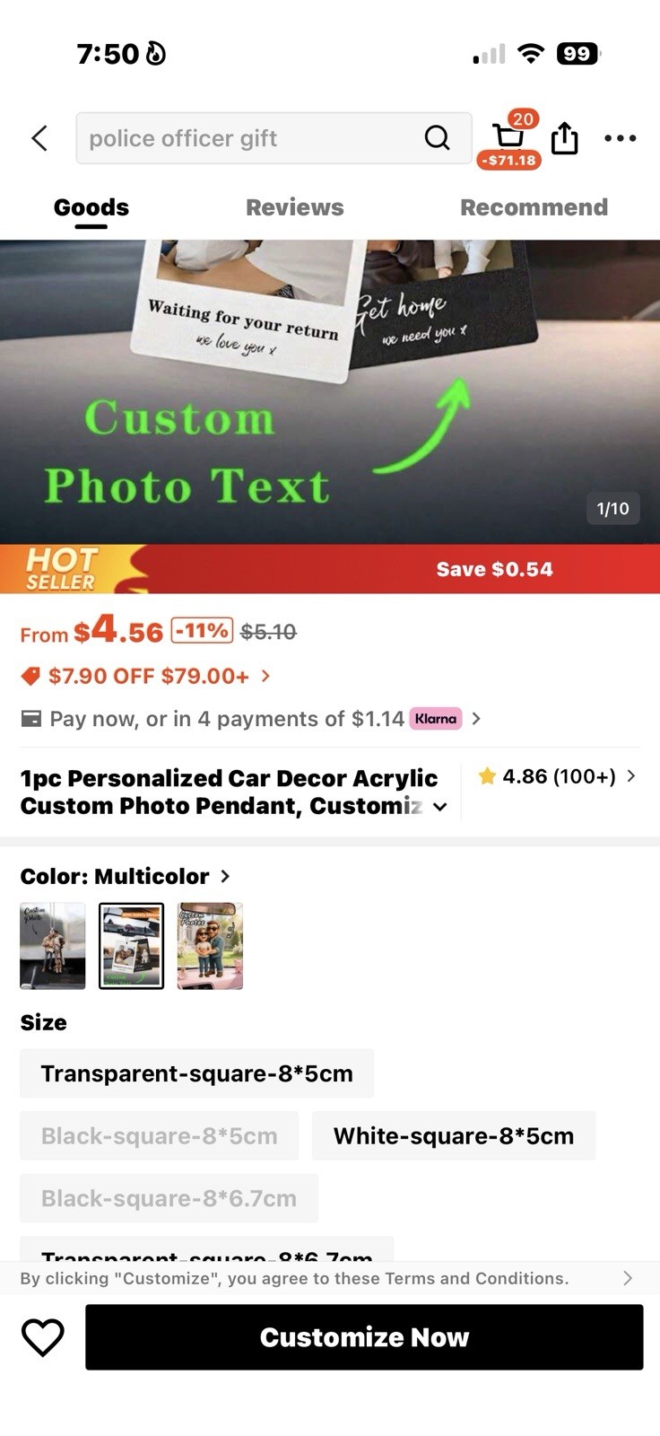 Custom Multicolor Acrylic Photo Pendant Personalized with Photo/Text Custom Multicolor Acrylic Photo Pendant Personalized with Photo/Text