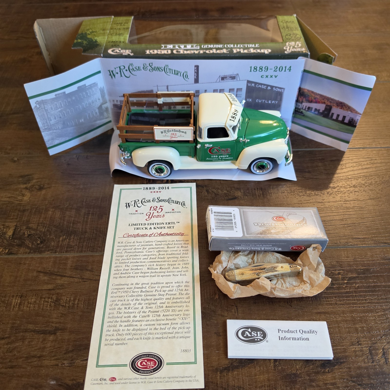CASE XX ERTL Rare 125 YR 1950 CHEVY TRUCK Peanut Stag TINY TOOTHPICK 5220 KNIFE