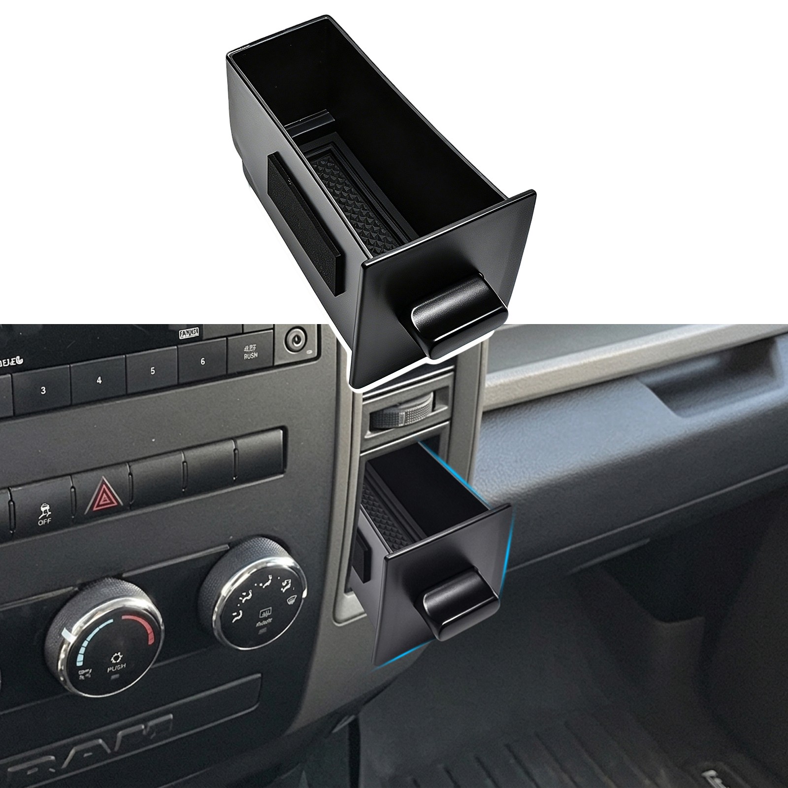 For 19-24 Ram 1500 Classic Accessories Center Console Dashboard Storage Drawer