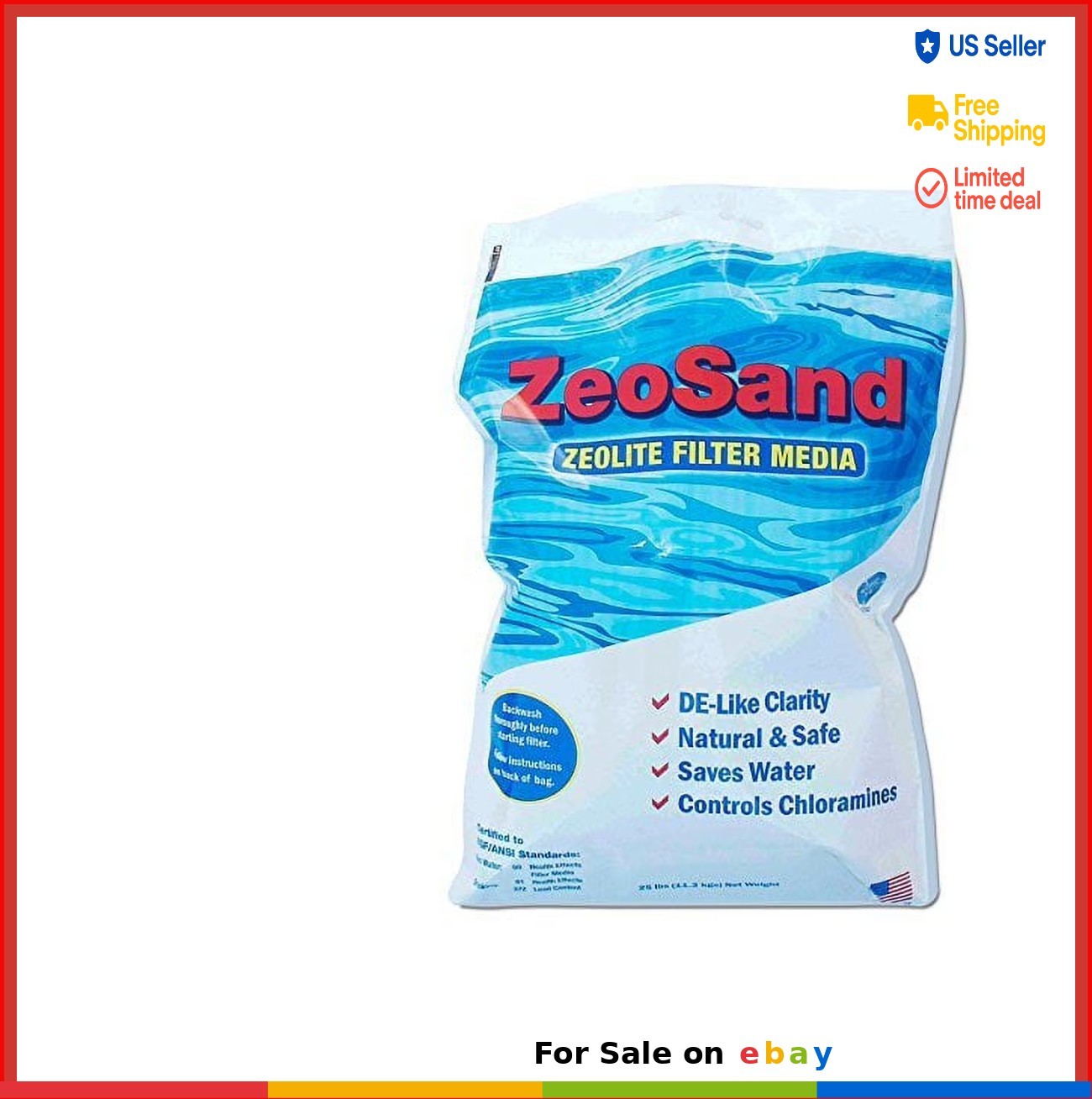 Zeolite Pool Filter Media 50 Pound Replacement Sand Filter ZeoSand Swimming Pool