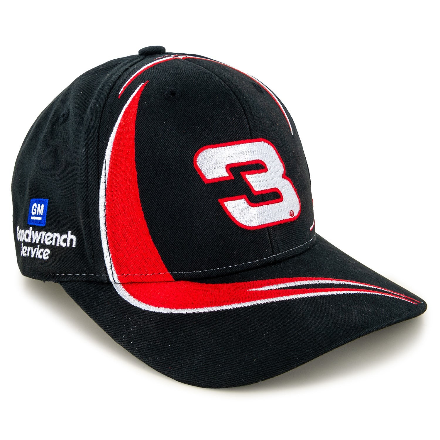 Dale Earnhardt Intimidator Swoosh #3 GM Goodwrench Service Hat Black