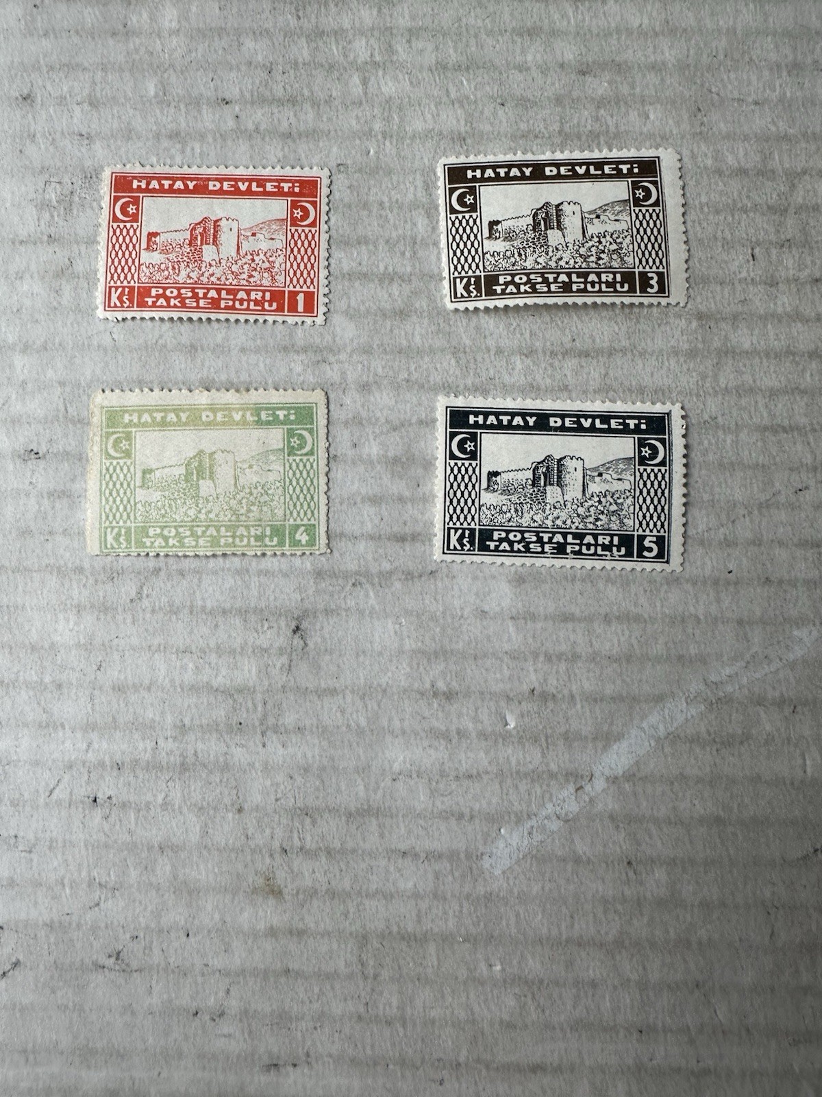 Hatay Turkey 1939  Postage Due Mint Hinged Complete Set Of 4 Stamps