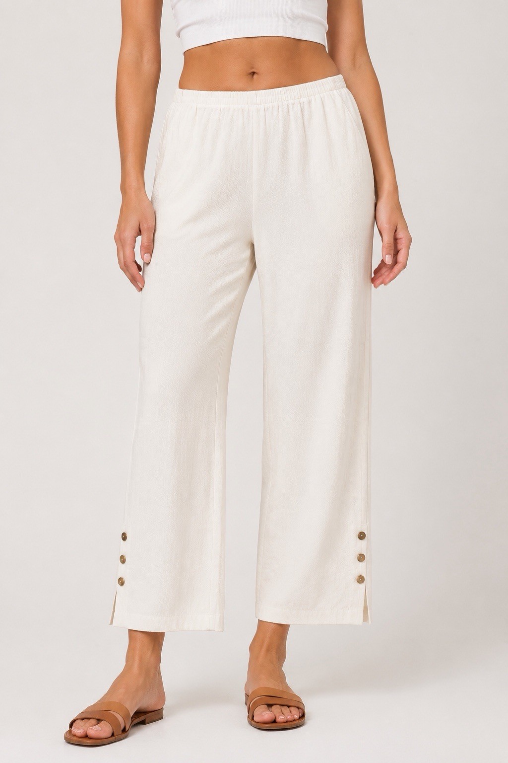 Citron Santa Monica 100% Silk Ivory Textured Pull On Pants Women’s Wide 2X Citron Santa Monica 100% Silk Ivory Textured Pull On Pants Women’s Wide 2X