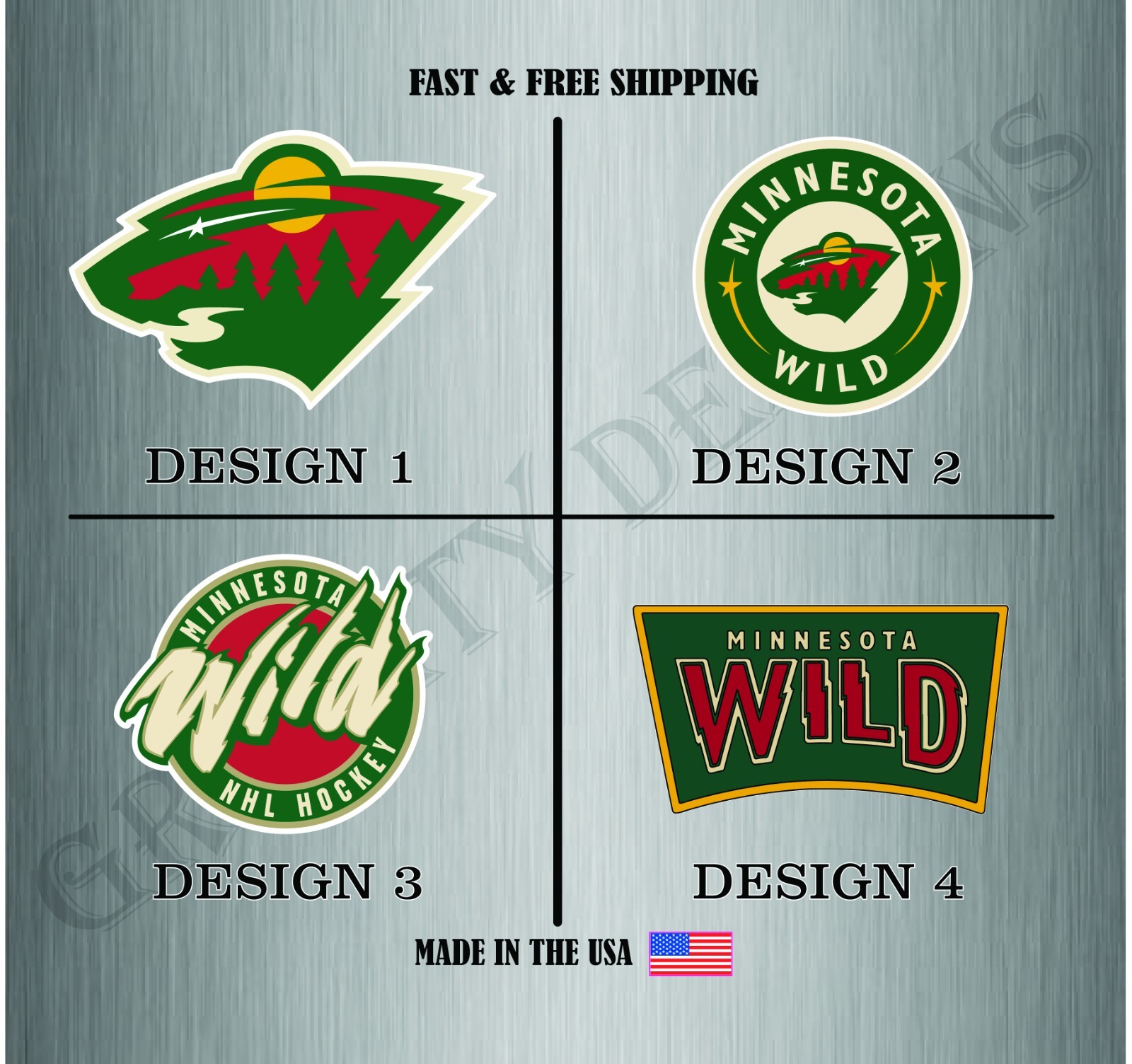 Minnesota Wild Hockey NHL Sticker Vinyl Decal Truck Car Bumper Water Resistant