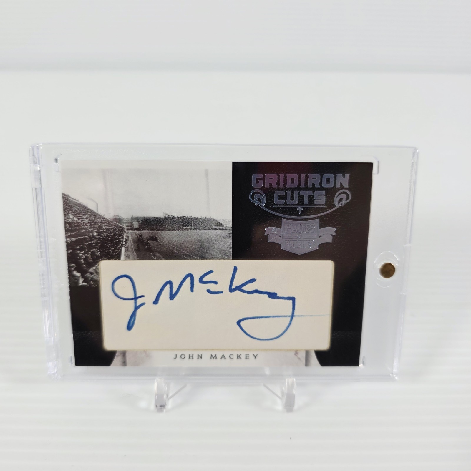 John Mackey 2011 Panini Gridiron Cuts HOF Cut Auto 2/15 - #25 Plates Patches John Mackey 2011 Panini Gridiron Cuts HOF Cut Auto 2/15 - #25 Plates Patches