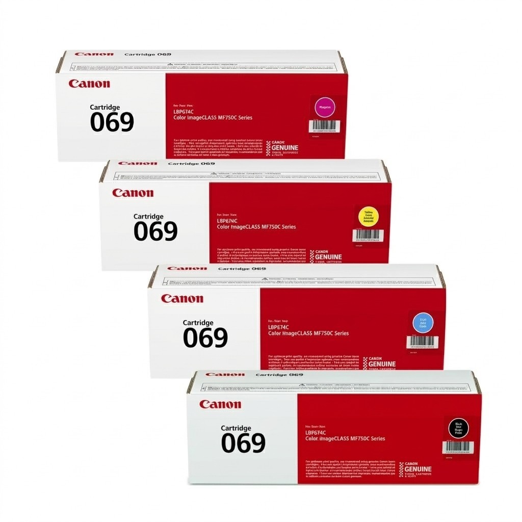 Canon 069 Toner Set – Full Set CMYK (Black, Cyan, Magenta, Yellow) – New/Compati Canon 069 Toner Set – Full Set CMYK (Black, Cyan, Magenta, Yellow) – New/Compati