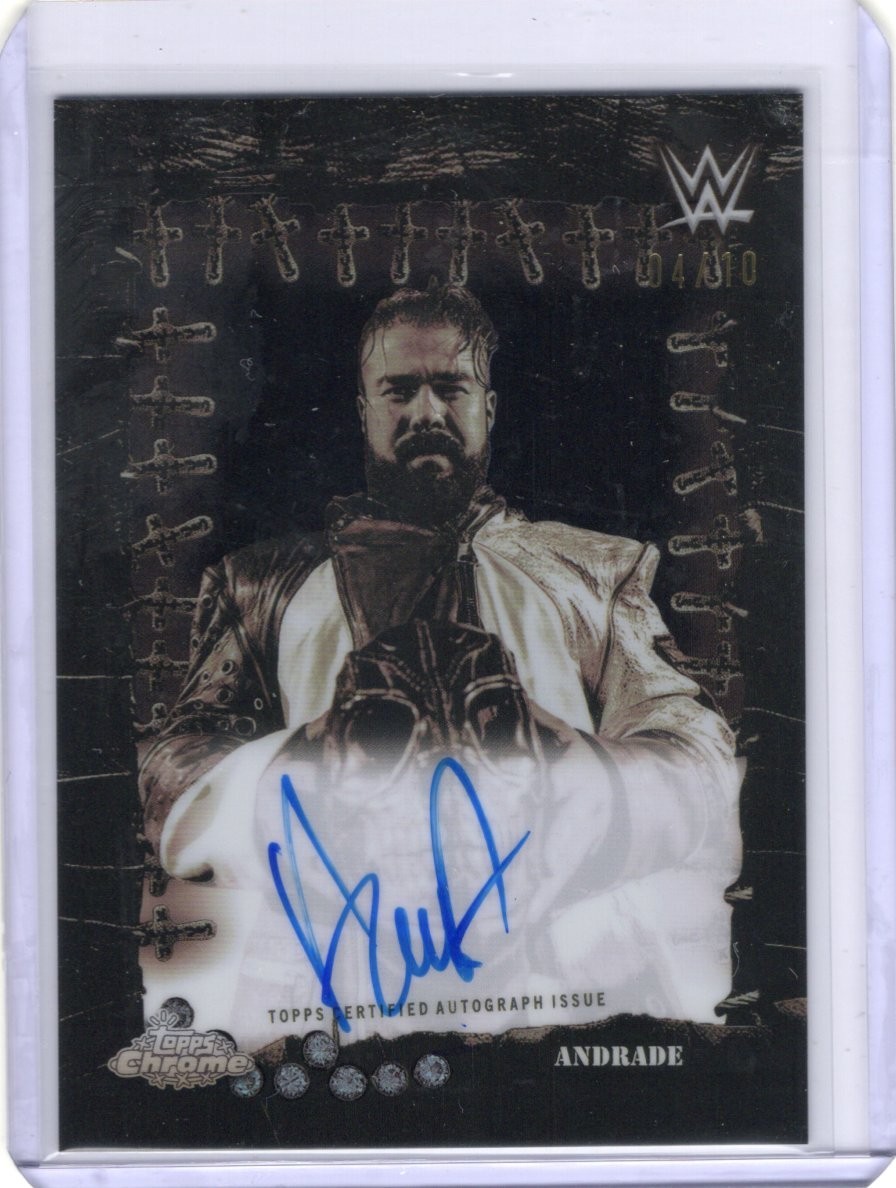 2025 Topps Chrome WWE x Cactus Jack Auto ANDRADE Famed Phantoms AUTOGRAPH 04/10