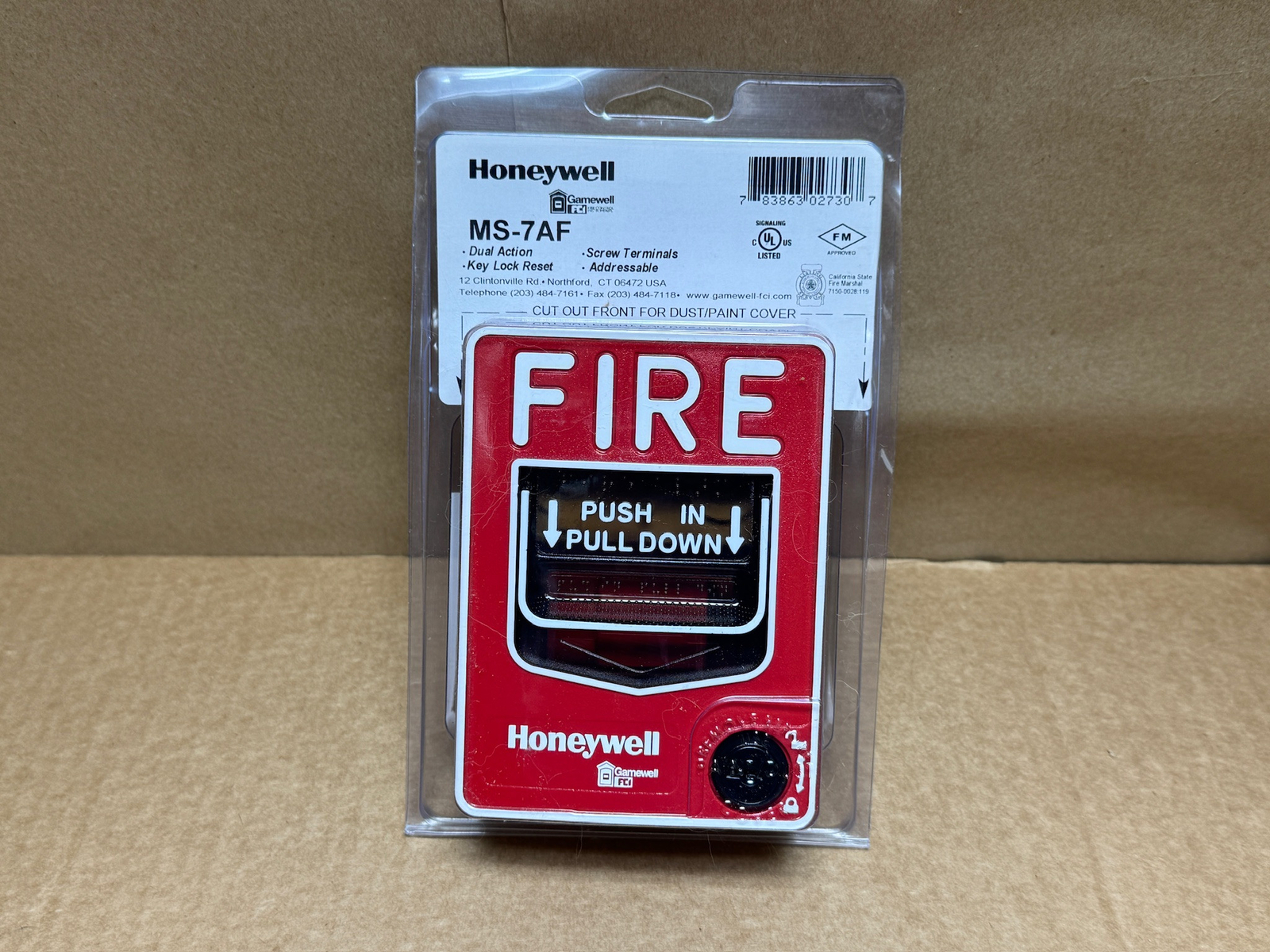 Honeywell Gamewell MS-7AF Addressable Manual Dual Action Pull Station Fire Alarm