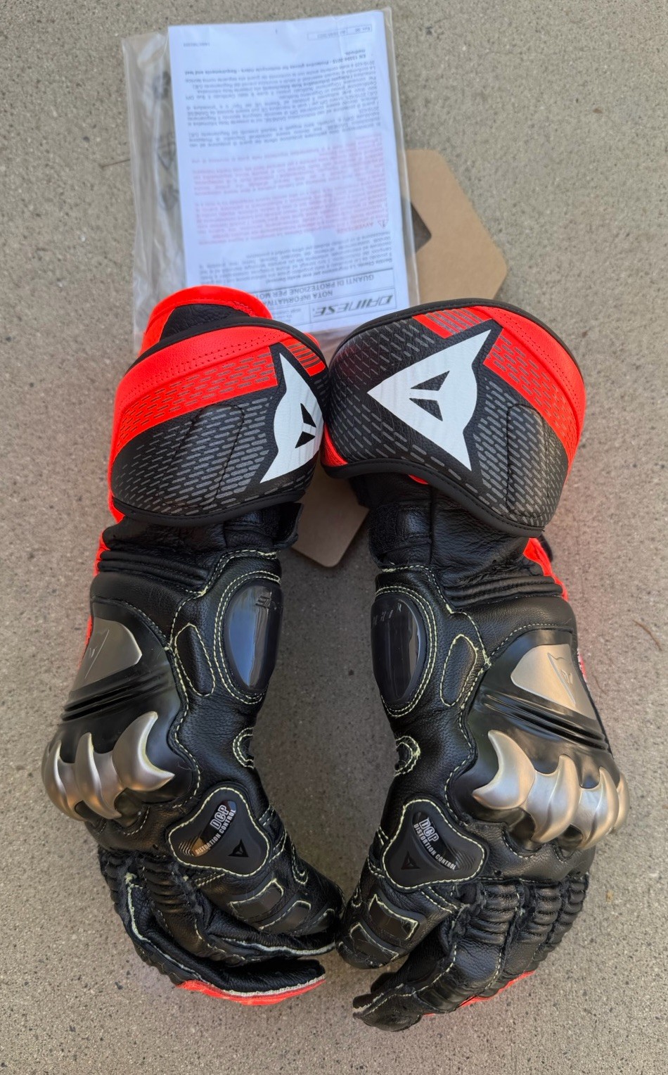 Dainese - Full Metal 7 Gloves - Black / Red FLUO Size L