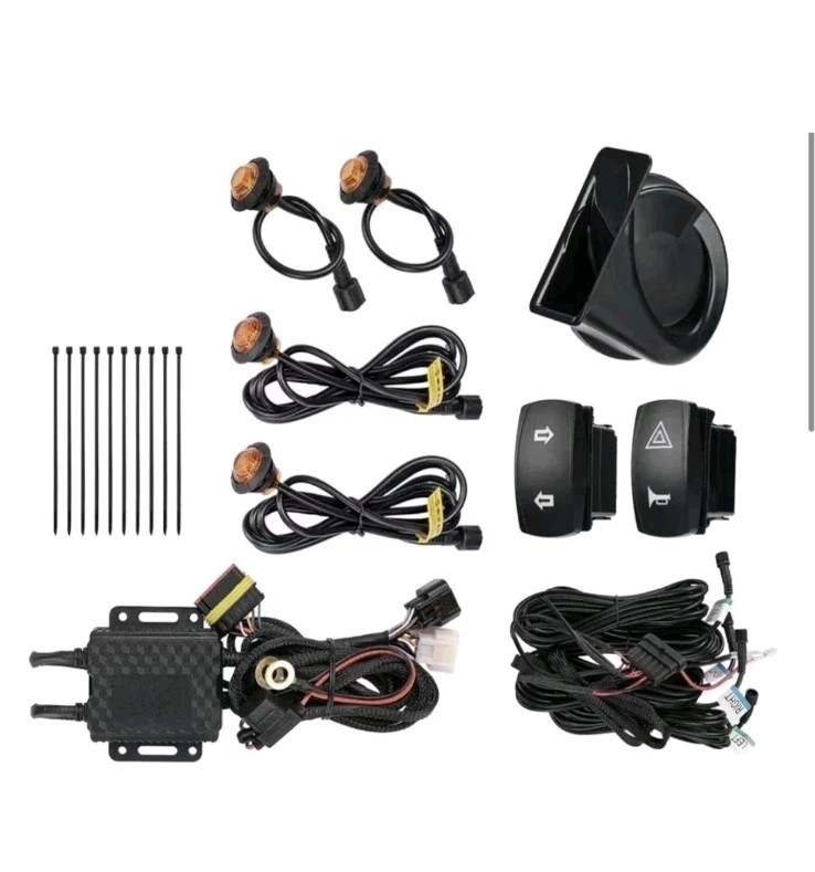 UTV Turn Signal Kit with Horn, Pre-Wired, Plug and Play UTV ATV Blinker KEMIMOTO