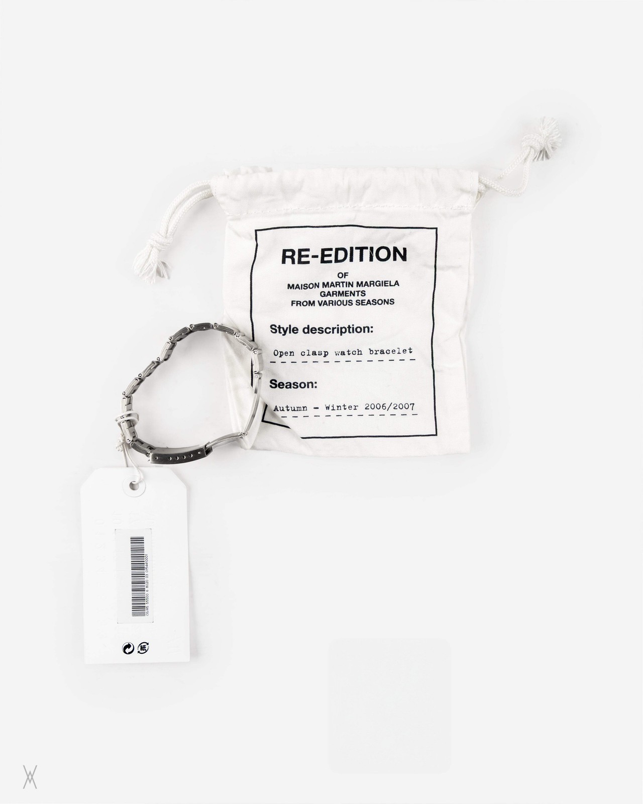 Maison Margiela x H&M Open Clasp Watch Bracelet Silver Mens