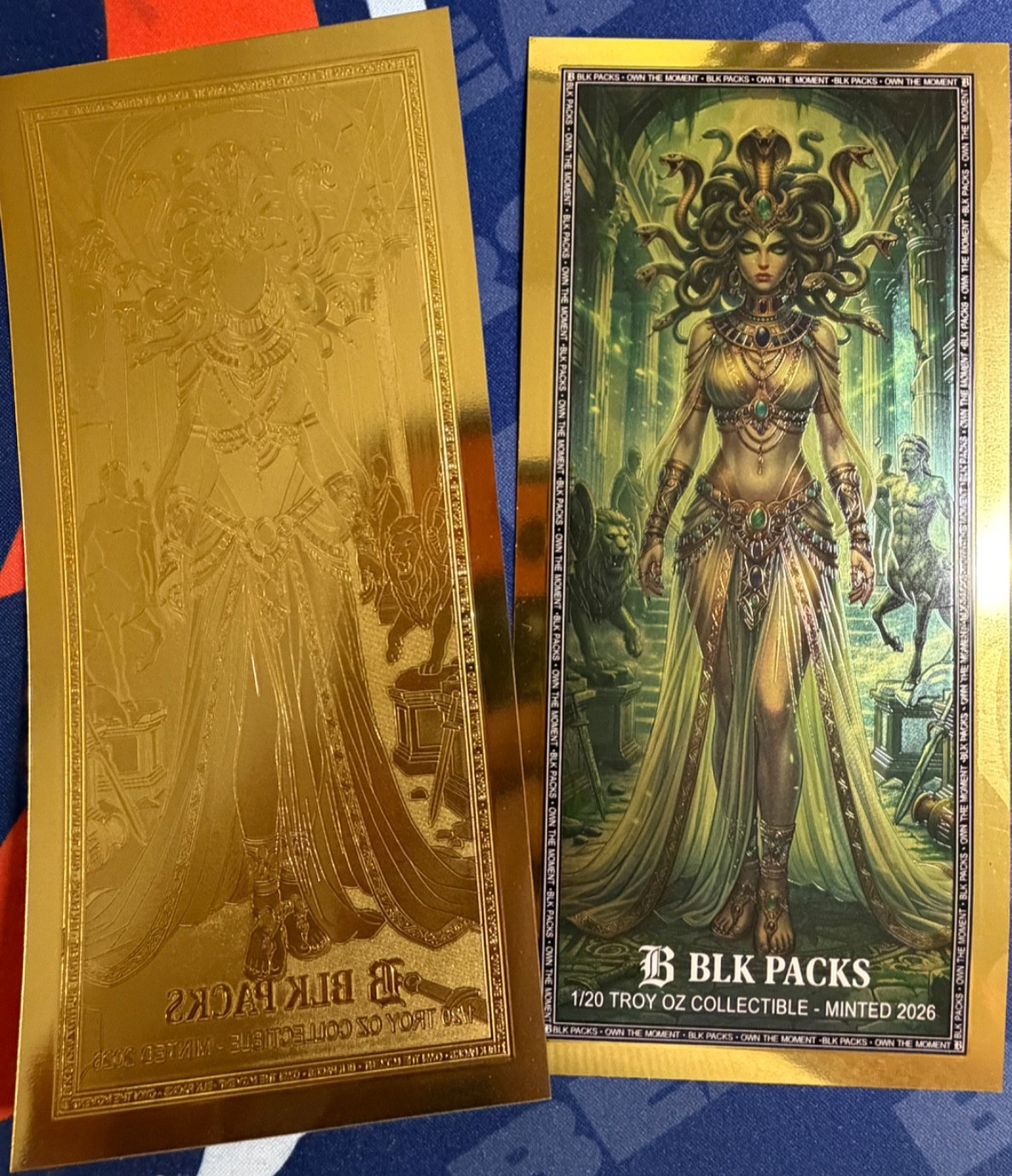 1 X GoldBack 24K Foil Note, 1/20 Troy Oz. UNC, BLK PACKS, MEDUSA VENOM MODE