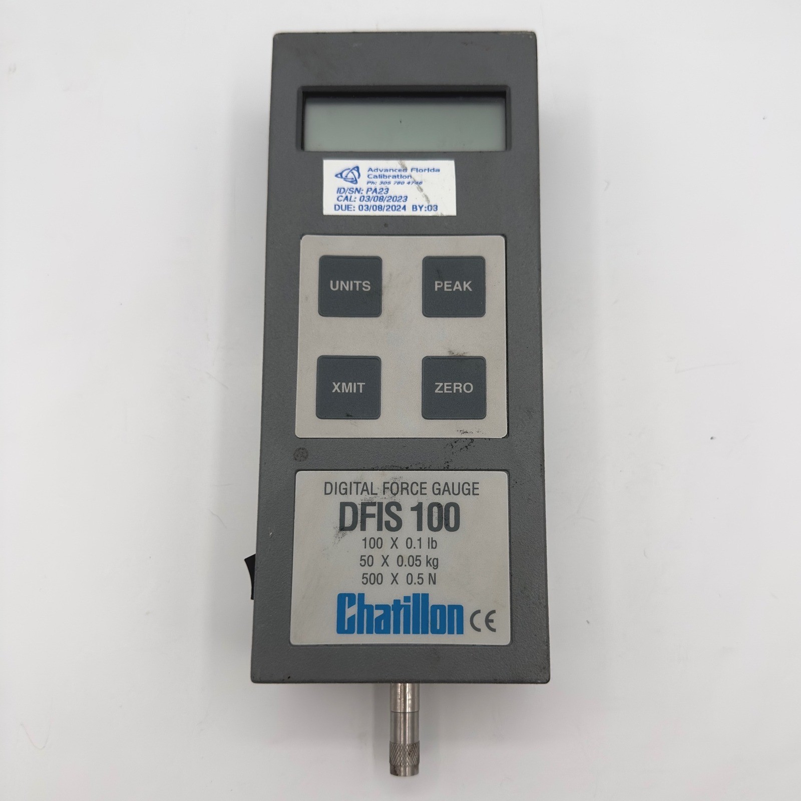 Chatillon DFIS 100 Digital Force Gauge 50 kg 500 N Tester Lab Untested