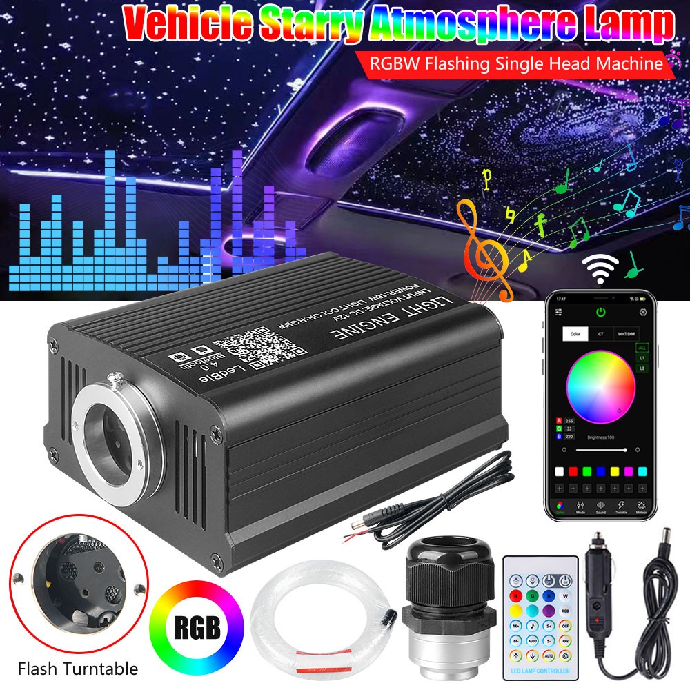 500-1300pc Car Headliner Star Lights Roof Twinkle Ceiling Light Fiber Optic