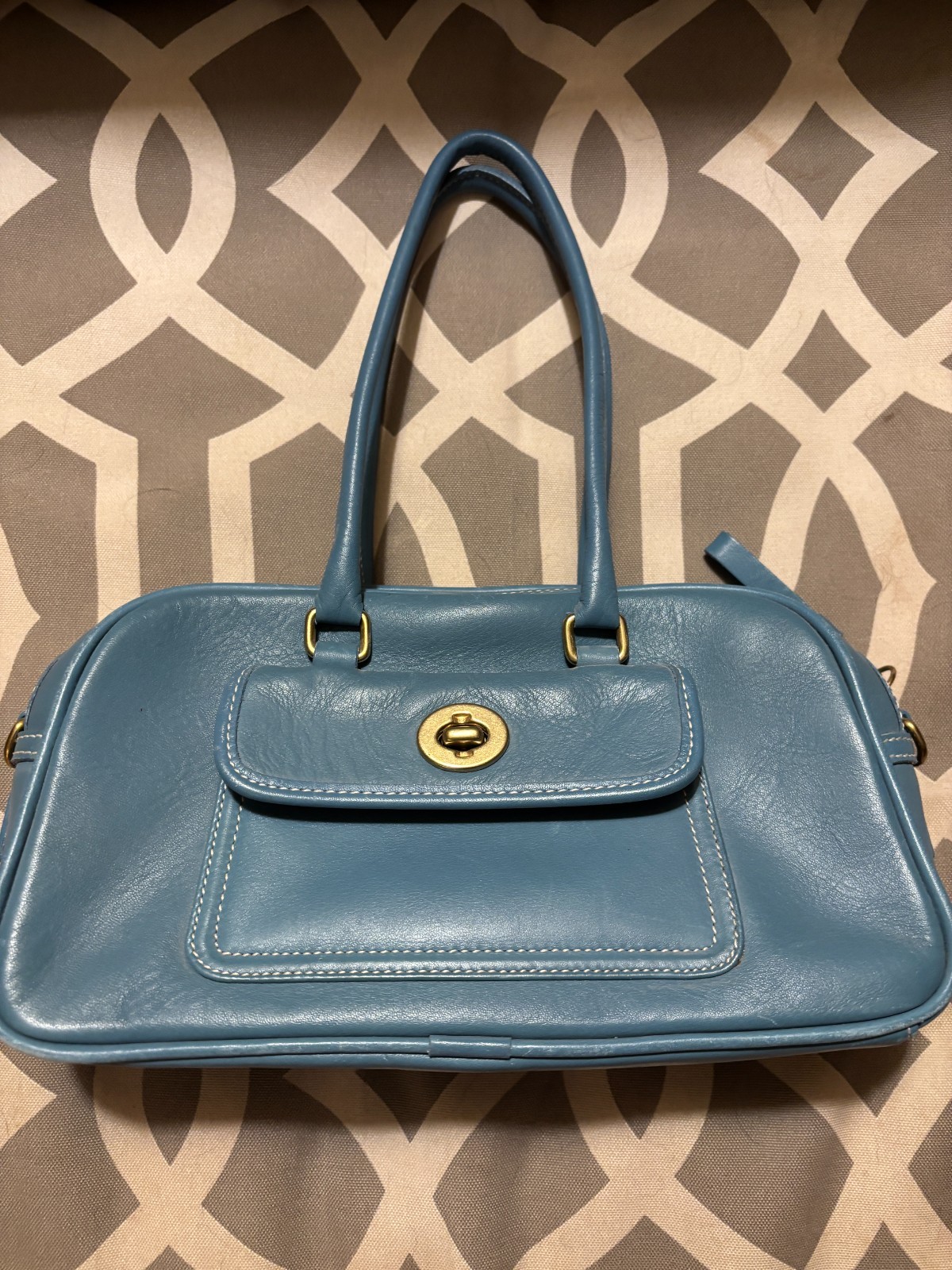 Vintage Coach Penelope Blue Handbag Style No. 9768