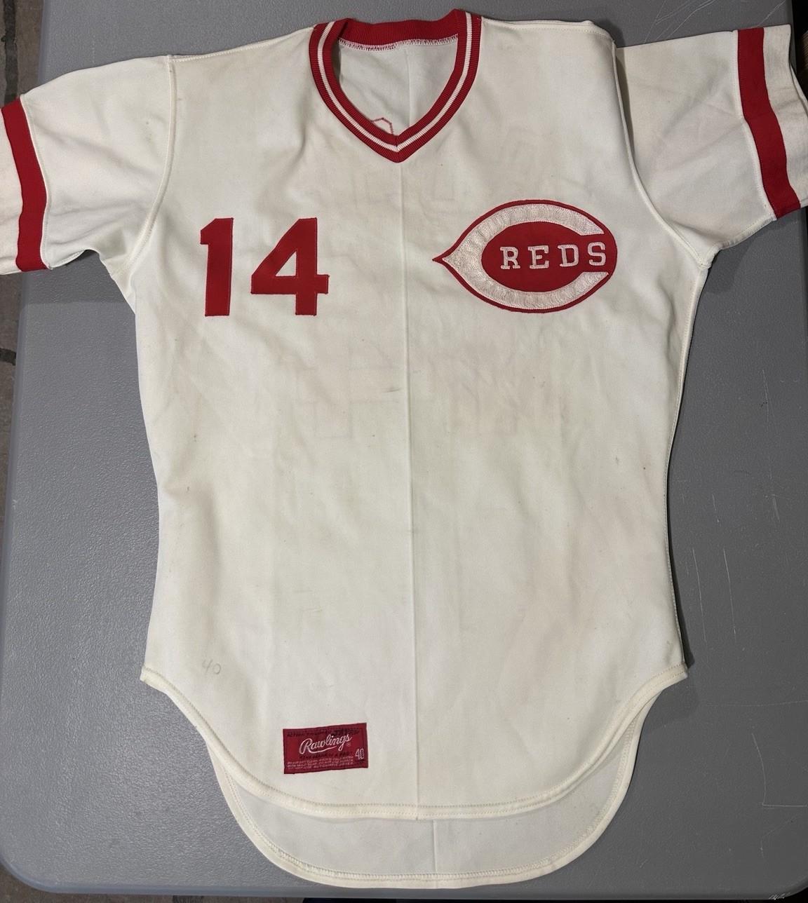 Pete Rose #14 Vintage Rawlings Cincinnati Reds Jersey Scott Forst Estate JAPAN