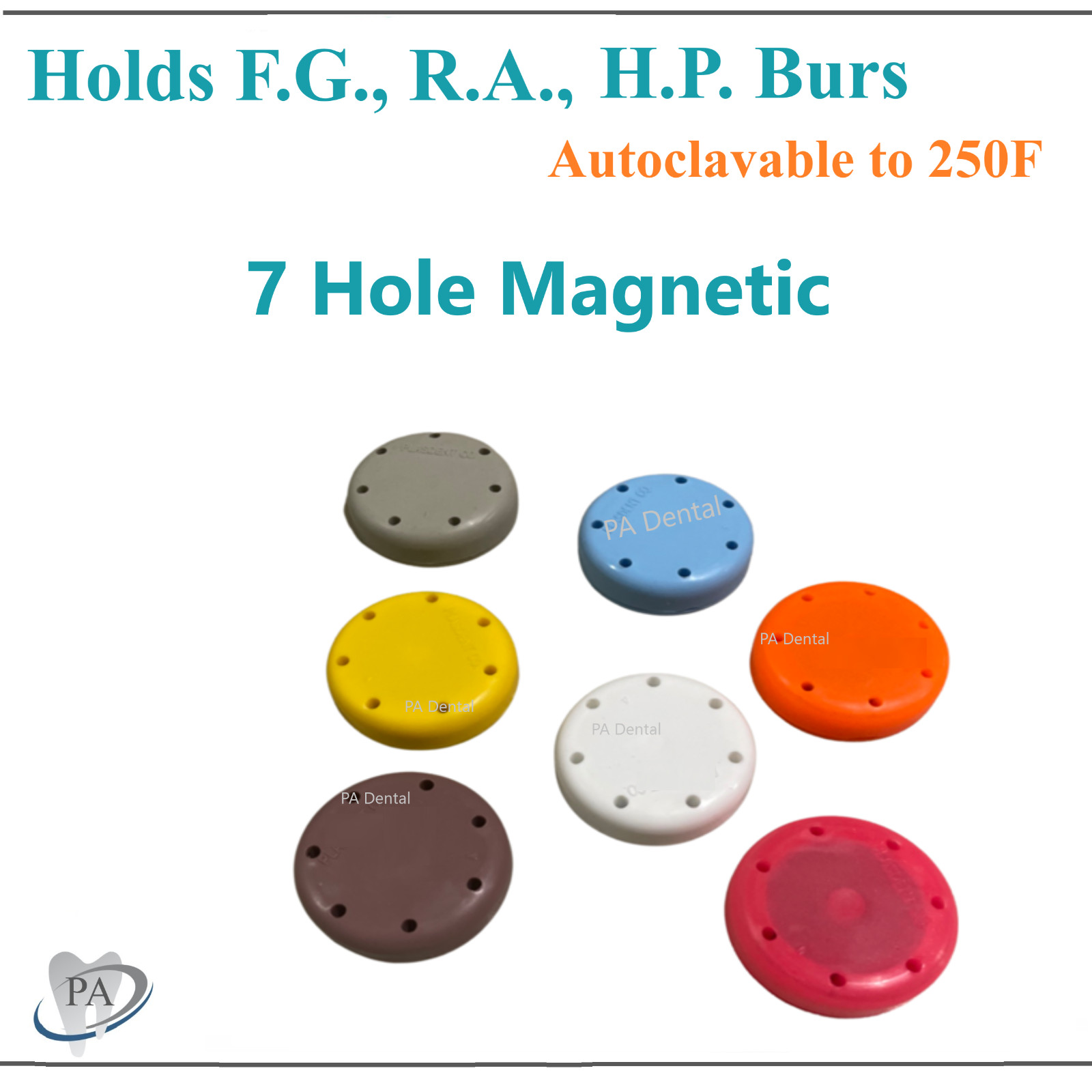 Dental Bur Block Magnetic Lab Holder Station Holds 14 Burs, 7/8 Burs, FG, HP RA Dental Bur Block Magnetic Lab Holder Station Holds 14 Burs, 7/8 Burs, FG, HP RA