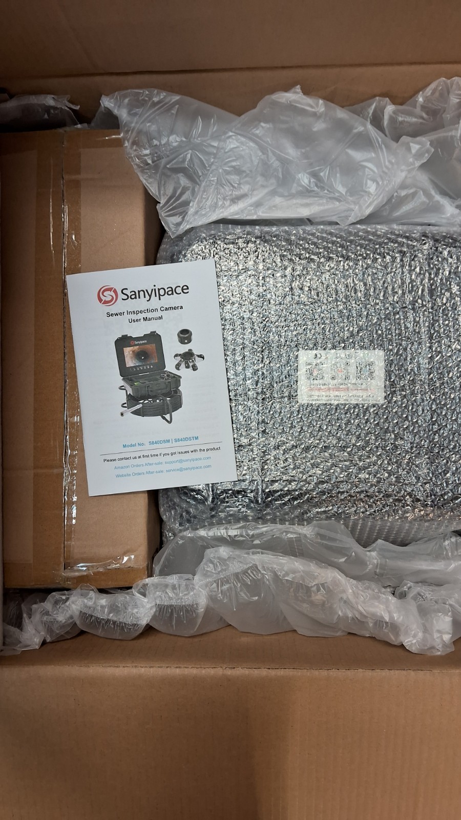 Sanyipace Sewer Camera w/ Pipe locator IPS screen, 165FT, BRAND NEW