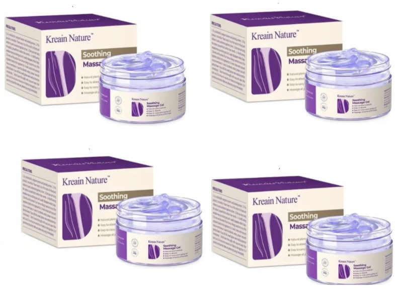4x Kreain Articular Pain Gel Fast Acting Gel, Kresin Calming Pain Massage,100g