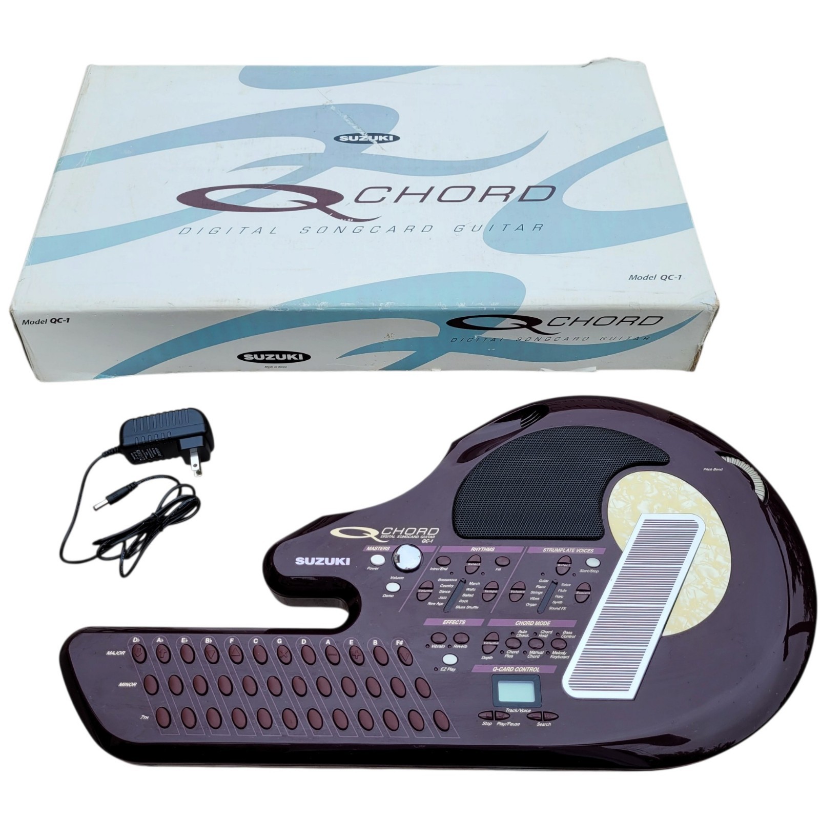 Suzuki Q Chord QC 1 Omnichord with Adaptor and Original Box Suzuki Q Chord QC 1 Omnichord with Adaptor and Original Box
