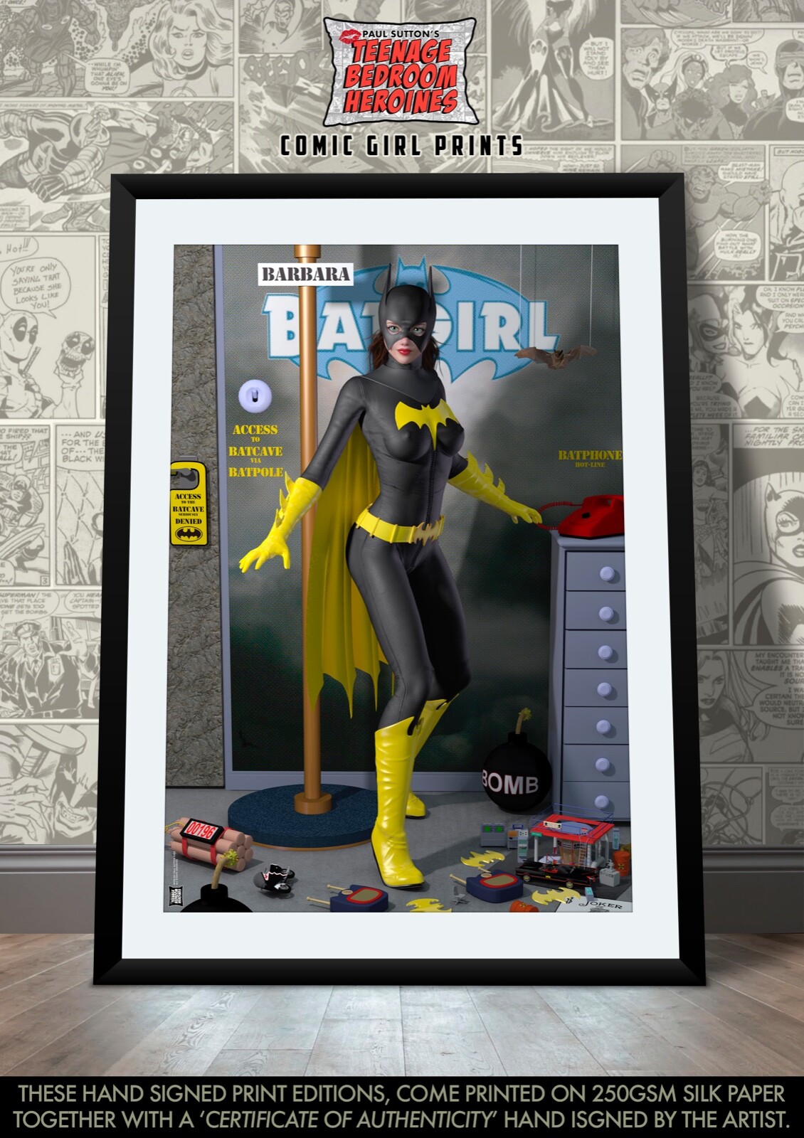 BATGIRL Barbara Gordon Leslie Grace DC Comic Signed A3 Print Teenage Bedroom