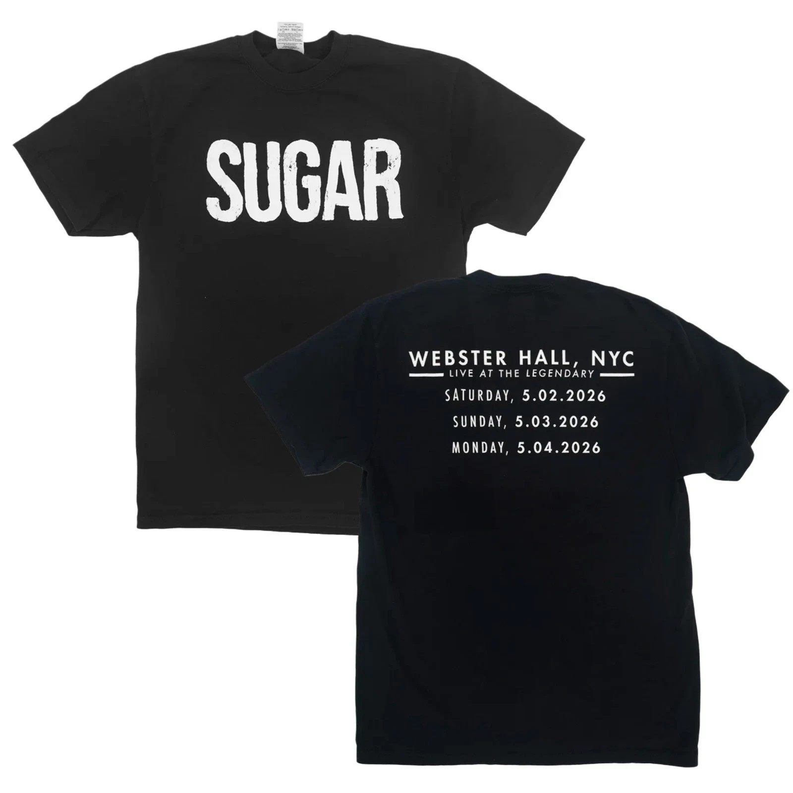 Sugar Band NYC May 2 Concert T-Shirt Webster Hall