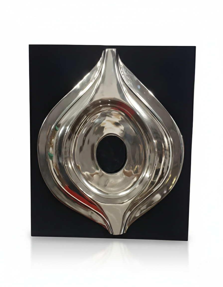 Islamic Kaaba Hajr e Aswad Inspired Wall Art Metal Decor Muslim Home-Medium Size