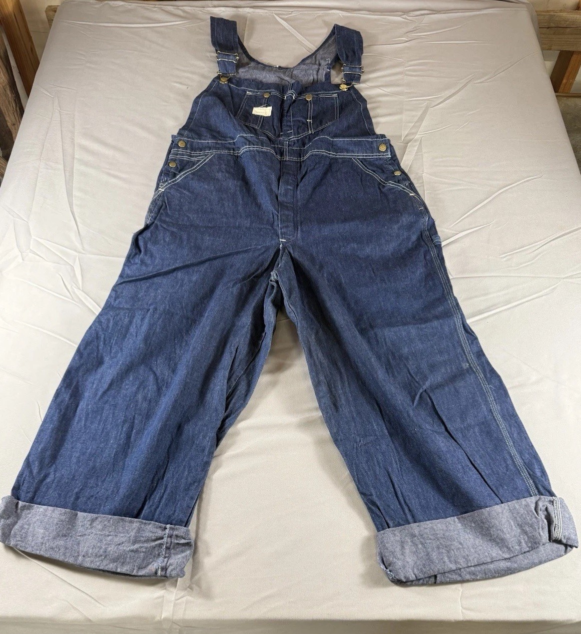 Vintage 1940s 1950s Smith’s Bib Overalls 44 X 32 Denim Excellent Cond.