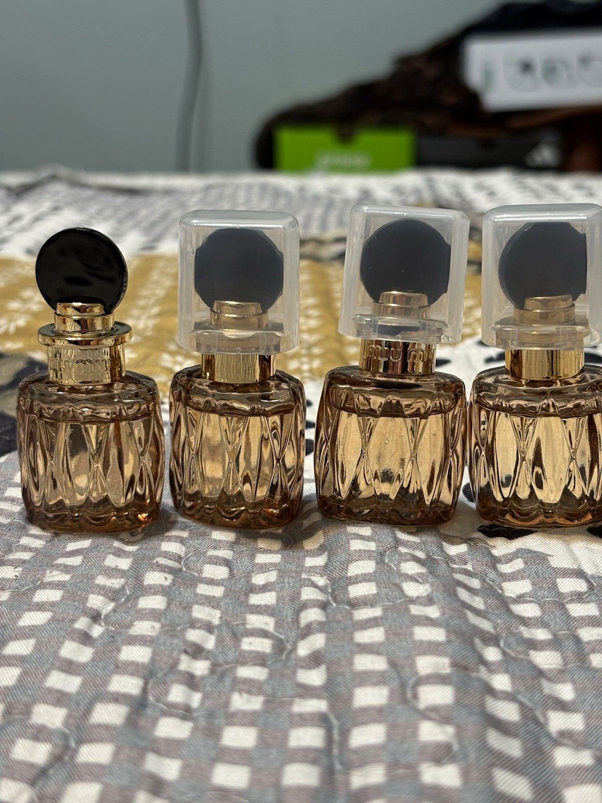 Miu Miu L’Eau Rosée Mini Perfume Bottle Lot of 4, 0.23 fl oz / 6.7 ml